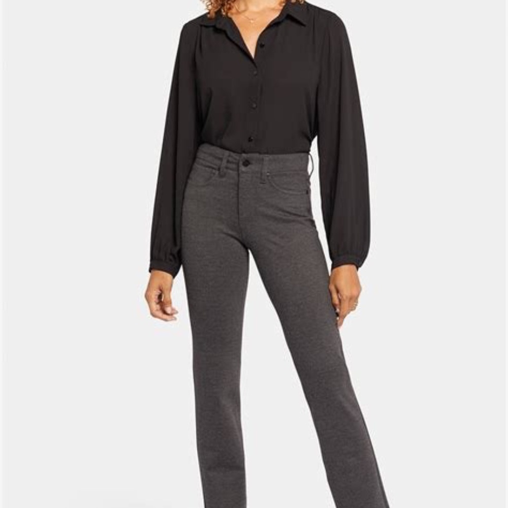 NYDJ Sculpt-her straight leg ponte pants in gray